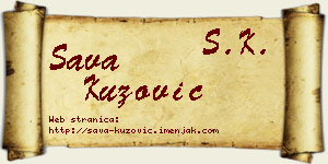 Sava Kuzović vizit kartica